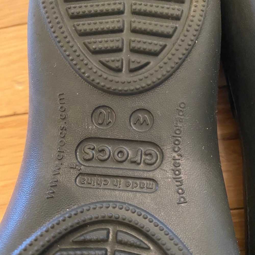 Crocs Olivia Black Slingback Ballet Flats Womens Size 10 Comfort Slip On Shoes - Picture 4 of 4